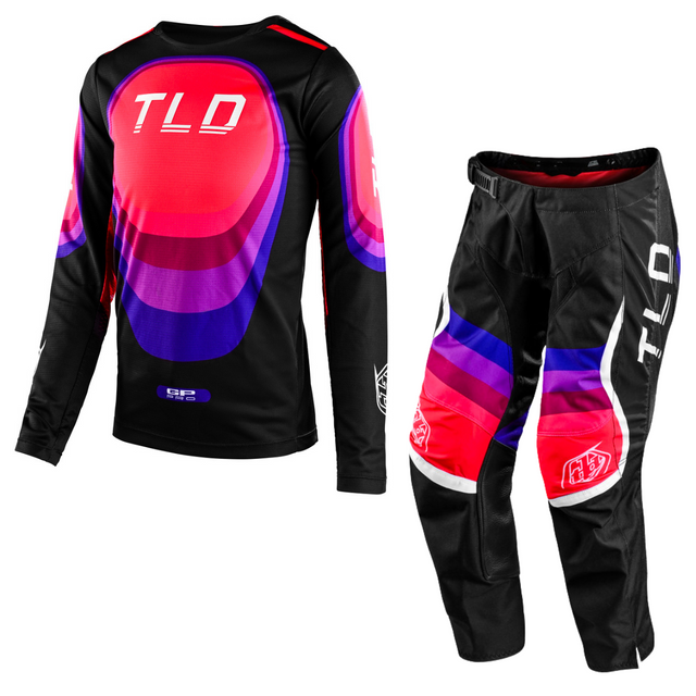 Troy Lee Designs Youth GP Pro Kit Combo - Reverb Black / Glo RED