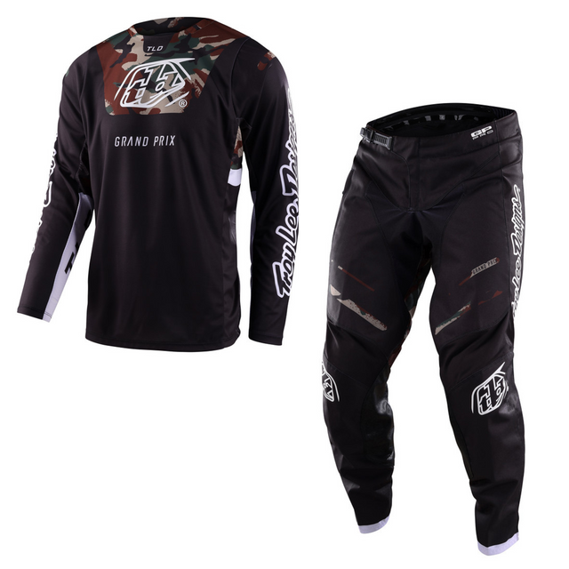 Troy Lee Designs GP Pro Kit Combo - Blends Camo Black / Green