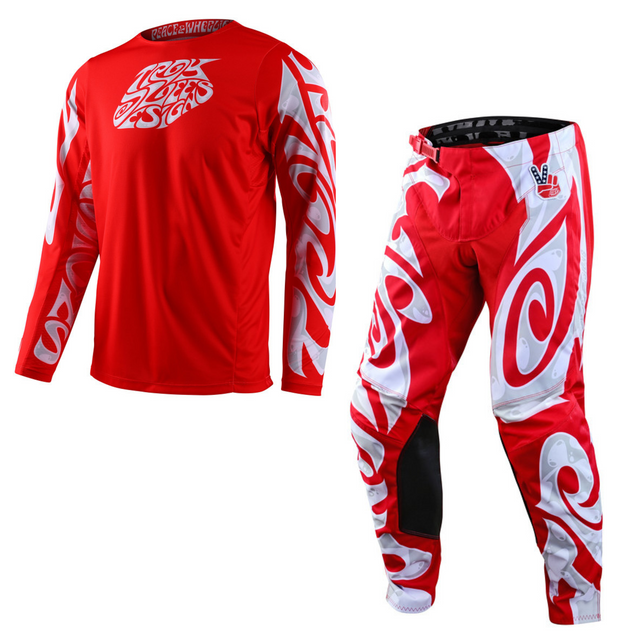Troy Lee Designs GP Pro Kit Combo - Hazy Friday Red / White