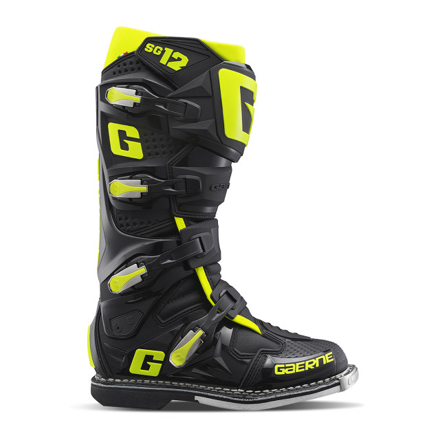 Gaerne SG12 MX Boots - Black / Fluo Yellow