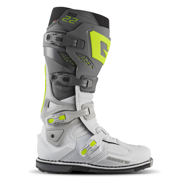Gaerne SG22 Motocross Boots - Anthracite / White / Grey