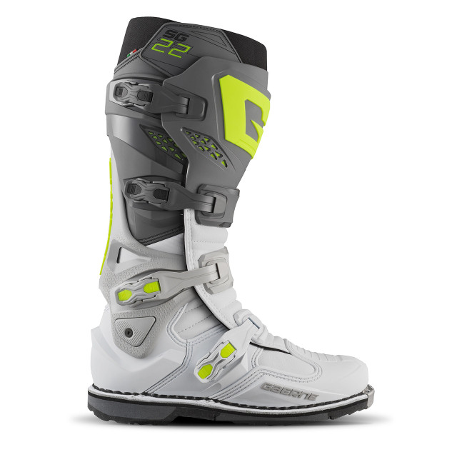 Gaerne SG22 Motocross Boots - Anthracite / White / Grey Gaerne SG22 Motocross Boots - Anthracite / White / Grey