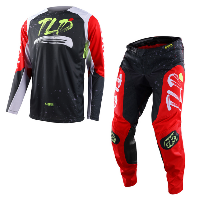 Troy Lee Designs GP Pro Kit Combo - Partical Glo Red