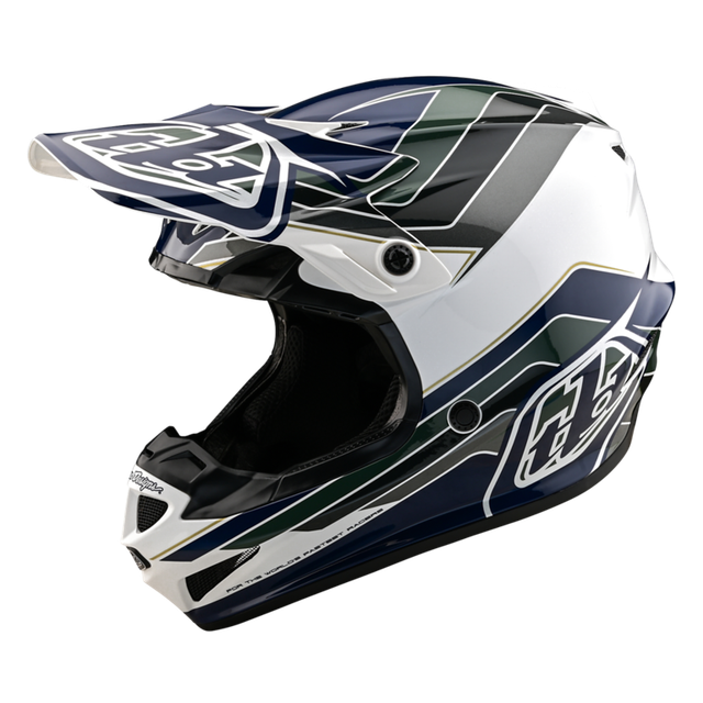 Troy Lee Designs 2025 Youth SE4 Polyacrylite Helmet - Block Charcoal Navy
