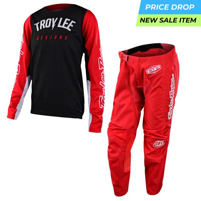 Troy Lee Designs Youth GP Kit Combo - Boltz Black / Red