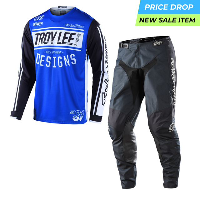 Troy Lee Designs GP Kit Combo - Race 81 Blue / Grey Troy Lee Designs GP Kit Combo - Race 81 Blue / Grey