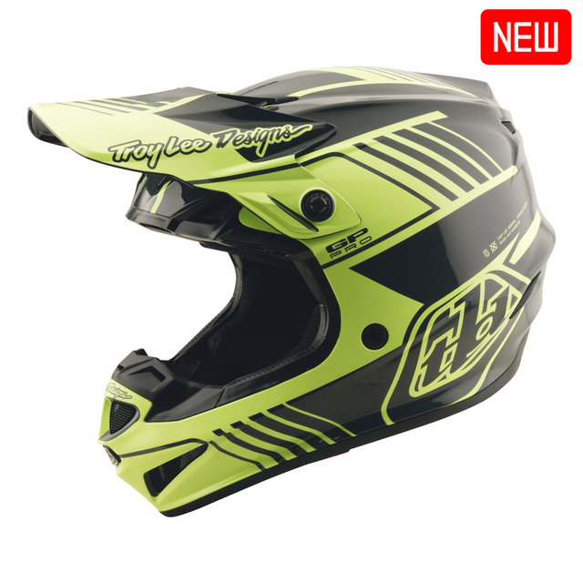 Troy Lee Designs 2025 Fall GP Pro Helmet - Segment Glo Yellow / Black Troy Lee Designs 2025 Fall GP Pro Helmet - Segment Glo Yellow / Black