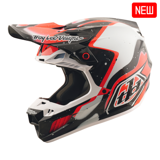 Troy Lee Designs 2025 Fall SE5 Carbon Helmet - Membrane Black / Red Troy Lee Designs 2025 Fall SE5 Carbon Helmet - Membrane Black / Red