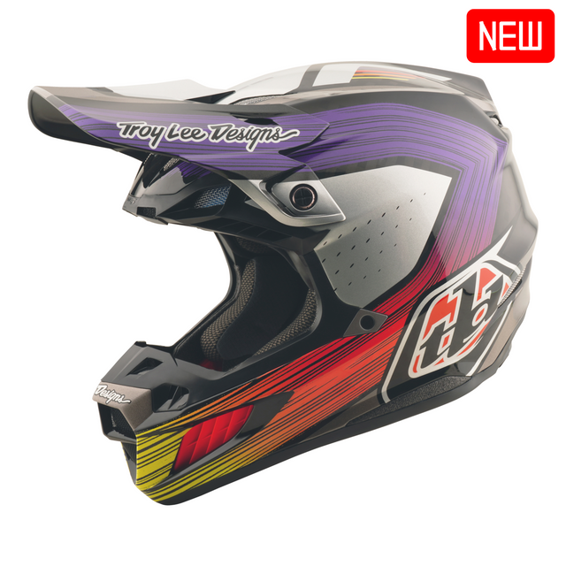Troy Lee Designs 2025 Fall SE5 Carbon Helmet - Stripes Black / Purple Troy Lee Designs 2025 Fall SE5 Carbon Helmet - Stripes Black / Purple