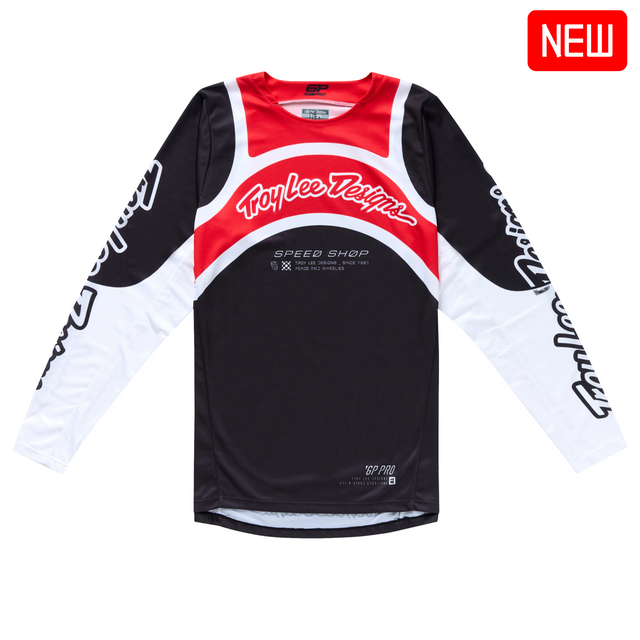 Troy Lee Designs 2025 Fall GP Pro Jersey - Swerve Black / Red Troy Lee Designs 2025 Fall GP Pro Jersey - Swerve Black / Red