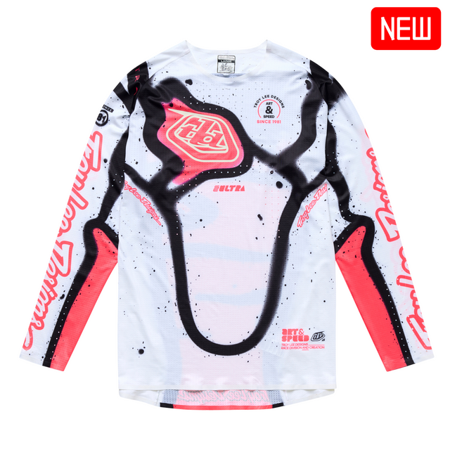 Troy Lee Designs 2025 Fall SE Ultra Jersey - Membrane White / Infra Red Troy Lee Designs 2025 Fall SE Ultra Jersey - Membrane White / Infra Red