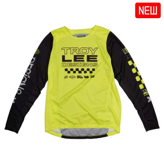 Troy Lee Designs 2025 Fall Youth GP Pro Jersey - Standard Flo Yellow Troy Lee Designs 2025 Fall Youth GP Pro Jersey - Standard Flo Yellow