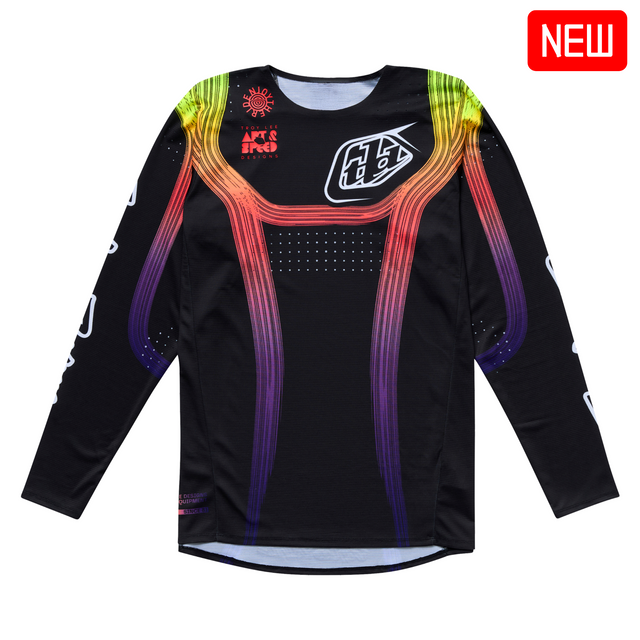 Troy Lee Designs 2025 Fall Youth SE Pro Jersey - Stripes Black / Multi Troy Lee Designs 2025 Fall Youth SE Pro Jersey - Stripes Black / Multi