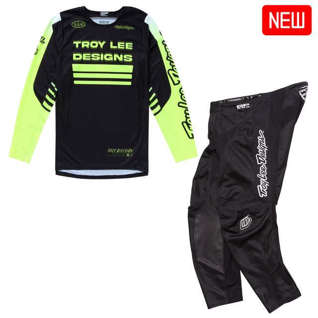 Troy Lee Designs 2025 Fall GP Pro Kit Combo - Segment Black Flo Yellow / Black Troy Lee Designs 2025 Fall GP Pro Kit Combo - Segment Black Flo Yellow / Black