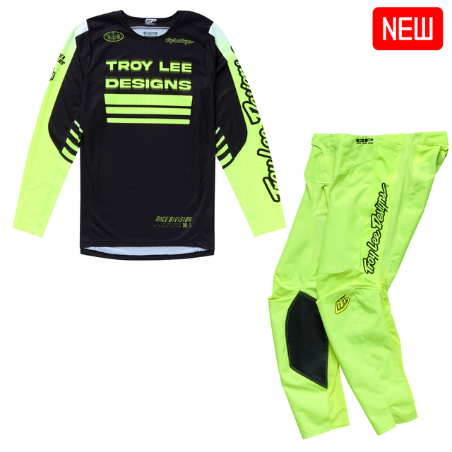 Troy Lee Designs 2025 Fall GP Pro Kit Combo - Segment Black Flo Yellow Troy Lee Designs 2025 Fall GP Pro Kit Combo - Segment Black Flo Yellow