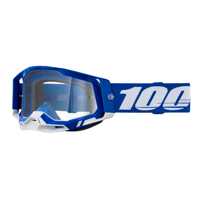 Racecraft 2 Goggle - White Blue - Clear Lens Racecraft 2 Goggle - White Blue - Clear Lens