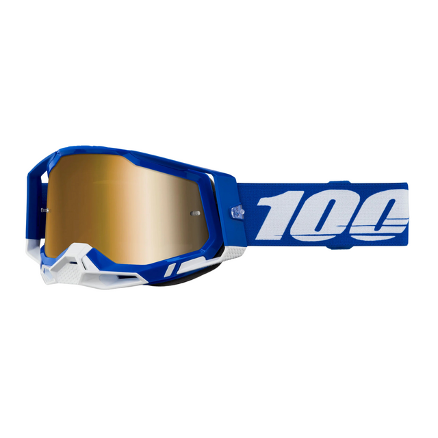 Racecraft 2 Goggle - White Blue - Mirrored Lens Racecraft 2 Goggle - White Blue - Mirrored Lens