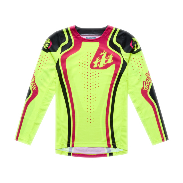 Troy Lee Designs 2026 Spring Youth GP Pro Jersey - Roller Flo Yellow / Fuchsia