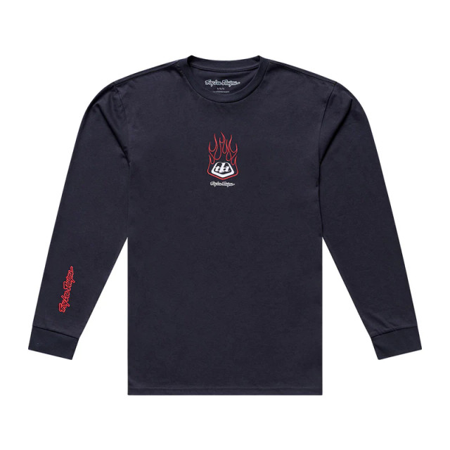 Troy Lee Designs Long Sleeve T-Shirt - Flame2 Carbon