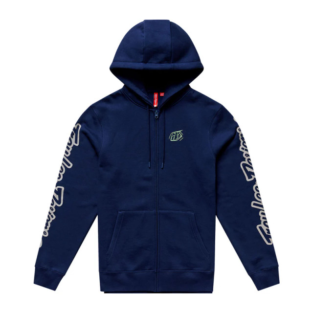 Troy Lee Designs Zip Up Hoodie - Badge Navy Sage