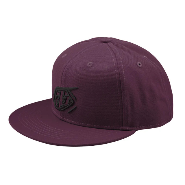 Troy Lee Designs Flat Bill Snapback - Badge Sangria