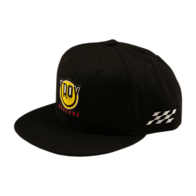 Troy Lee Designs Flat Bill Snapback - Happy Dayz Black