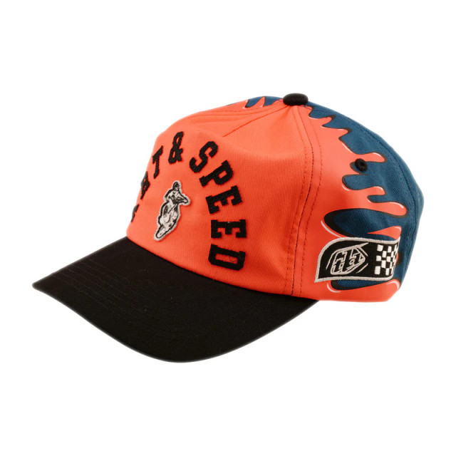 Troy Lee Designs Unstructured Snapback Finish Line Coral Blue