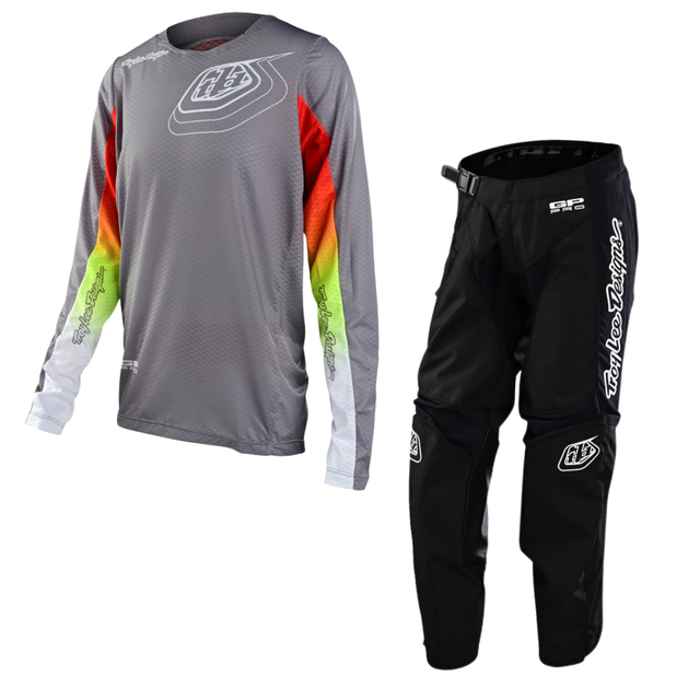 Troy Lee Designs Youth GP Pro Air Kit Combo - Richter Silver / Fire