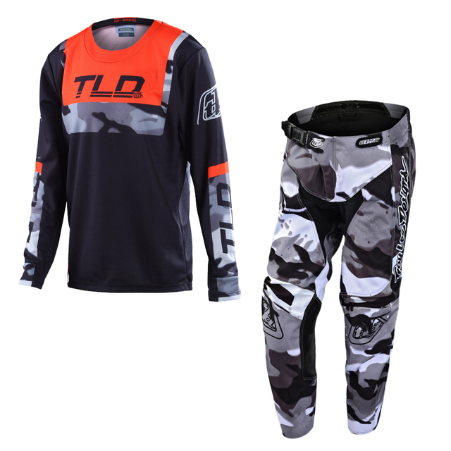 Troy Lee Designs Youth GP Kit Combo - Brazen Camo Black / Orange