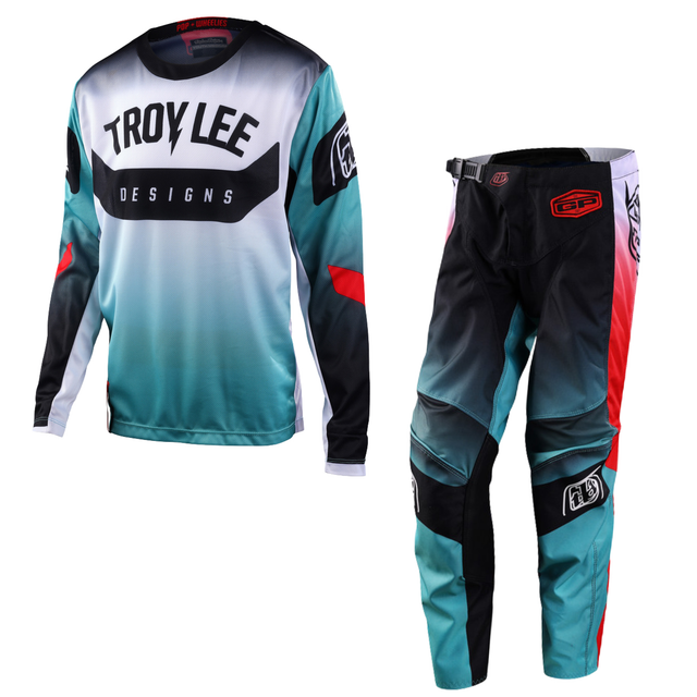 Troy Lee Designs Youth GP Kit Combo - Arc Turqouise / Neon Melon