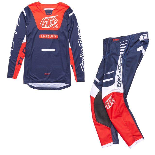 Troy Lee Designs Youth GP Pro Kit Combo - Blends Navy / Orange