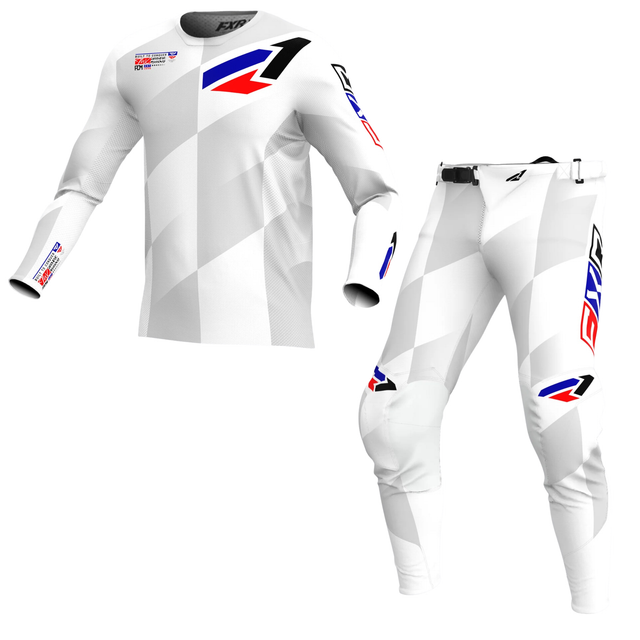 FXR Revo Daytona LE MX Kit Combo - White Grey