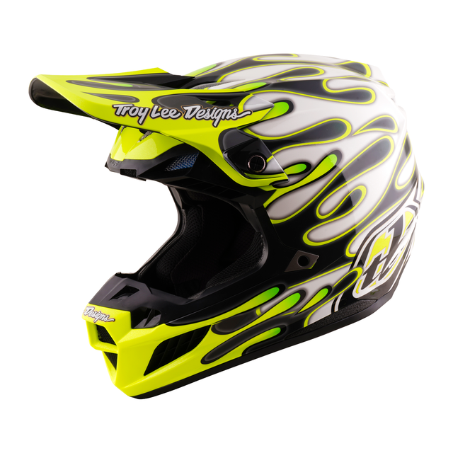 Troy Lee Designs 2026 Fall SE5 COMPOSITE Helmet w/Mips Overspray - Charcoal / Flo Yellow