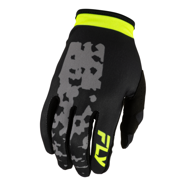 Fly Racing Lite Flake Gloves - Grey / Hi-Vis / Black