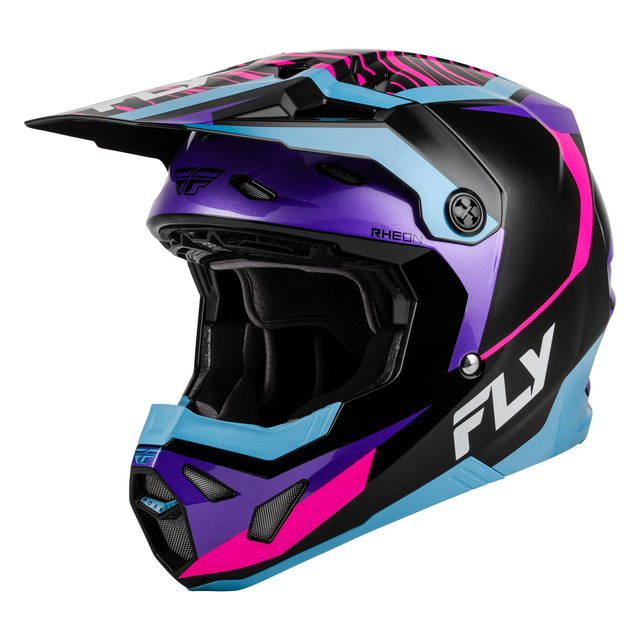 Fly Racing Formula CP Charge Helmet - Black / Purple / Pink / Blue