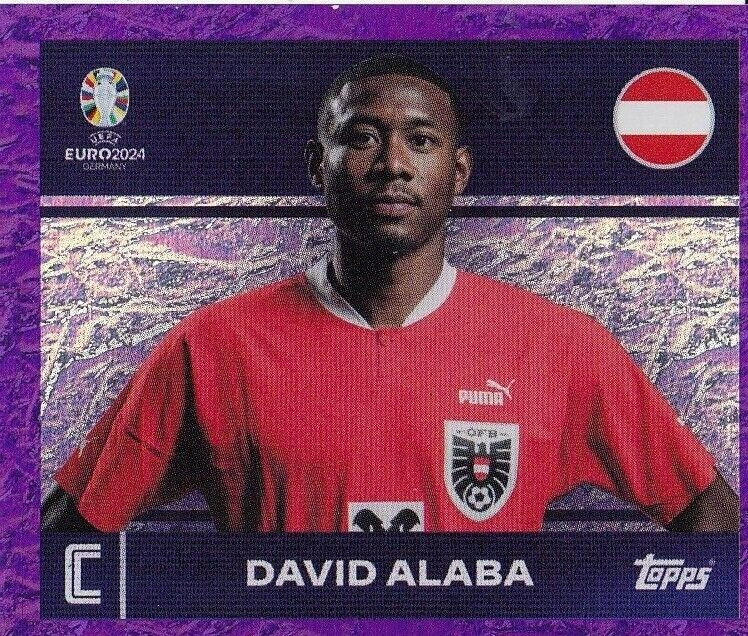 AUT2 David Alaba (Austria) Topps Euro 2024 Sticker Collection