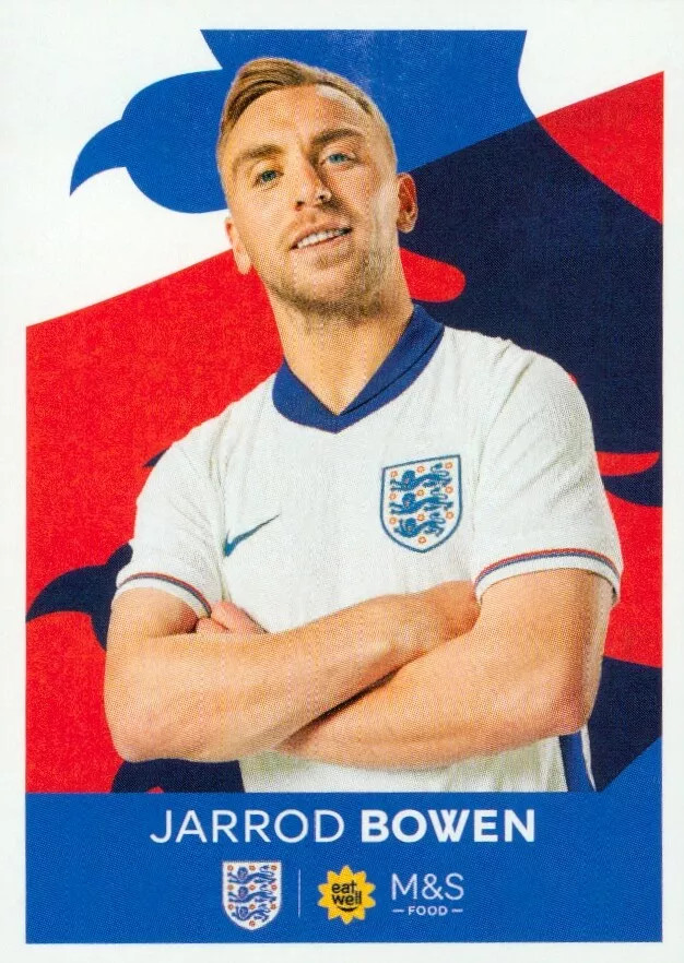 One England Sticker Collection #26 Jarrod Bowen Panini/ M&S Food Official England sticker collection ...