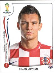 57 Dejan Lovren (Croatia) Panini Brasil 2014 World Cup Sticker