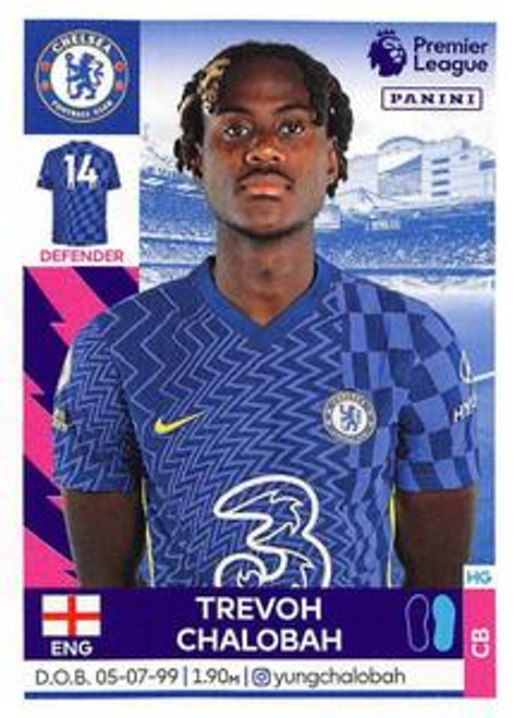 #175 Trevor Chalobah (Chelsea) Panini Premier League 2022 Sticker Collection