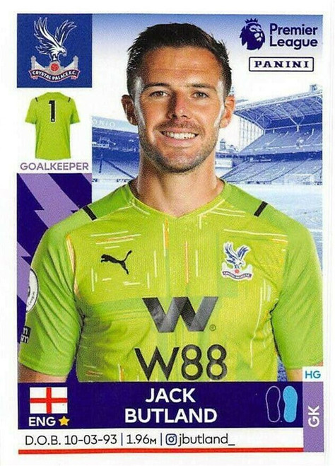 #198 Jack Butland (Crystal Palace) Panini Premier League 2022 Sticker Collection