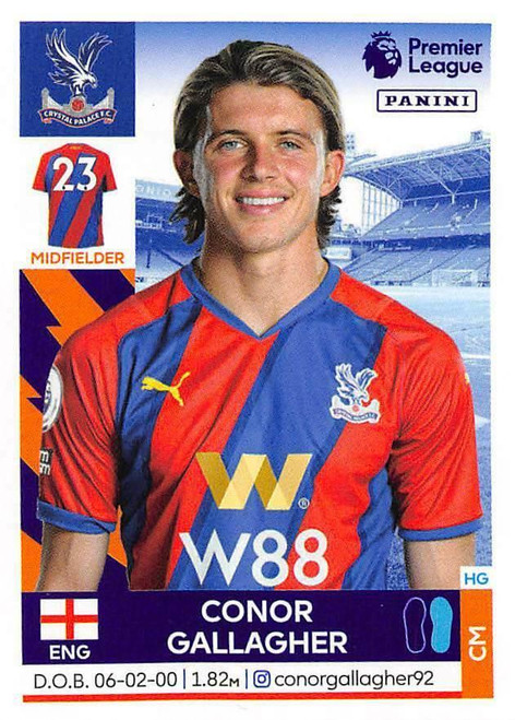 #214 Conor Gallagher (Crystal Palace) Panini Premier League 2022 Sticker Collection