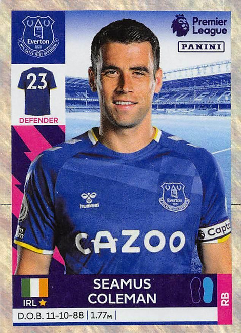 #235 Seamus Coleman (Everton) Panini Premier League 2022 Sticker Collection