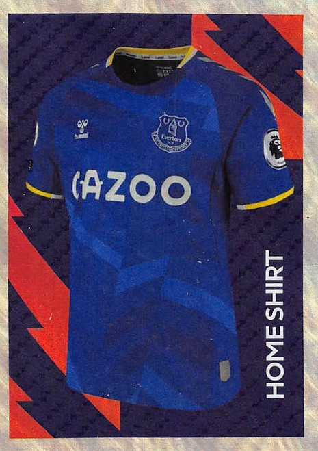 #250 Home Kit (Everton) Panini Premier League 2022 Sticker Collection