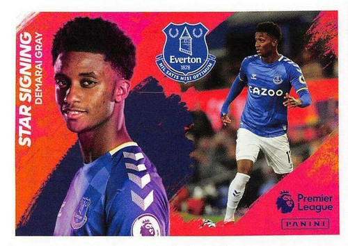 #252 Demarai Gray (Everton) Panini Premier League 2022 Sticker Collection STAR SIGNING