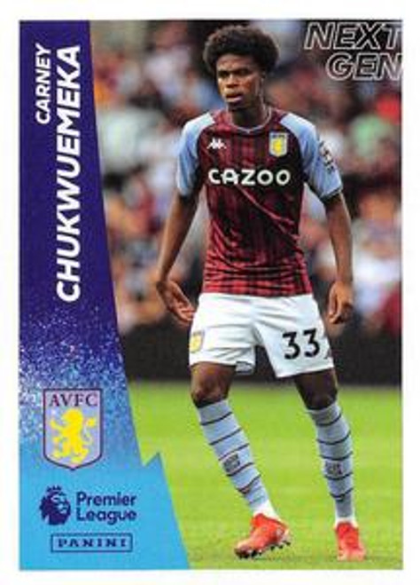 #340 Carney Chukwuemeka (Aston Villa) Panini Premier League 2022 Sticker Collection NEXT GEN