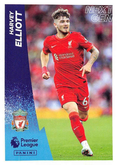 #344 Harvey Elliott (Liverpool) Panini Premier League 2022 Sticker Collection NEXT GEN
