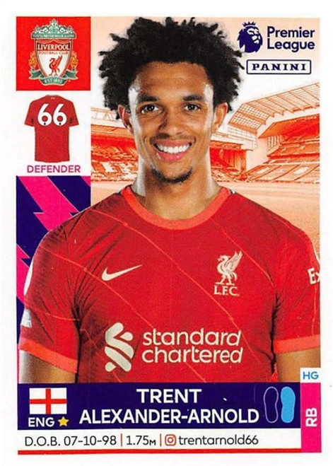 #356 Trent Alexander-Arnold (Liverpool) Panini Premier League 2022 Sticker Collection