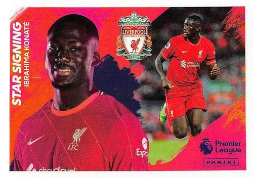 #373 Ibrahima Konate (Liverpool) Panini Premier League 2022 Sticker Collection STAR SIGNING