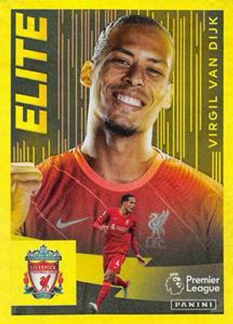 #374 Virgil van Dijk (Liverpool) Panini Premier League 2022 Sticker Collection ELITE
