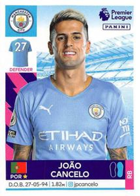 #385 Joao Cancelo (Manchester City) Panini Premier League 2022 Sticker Collection